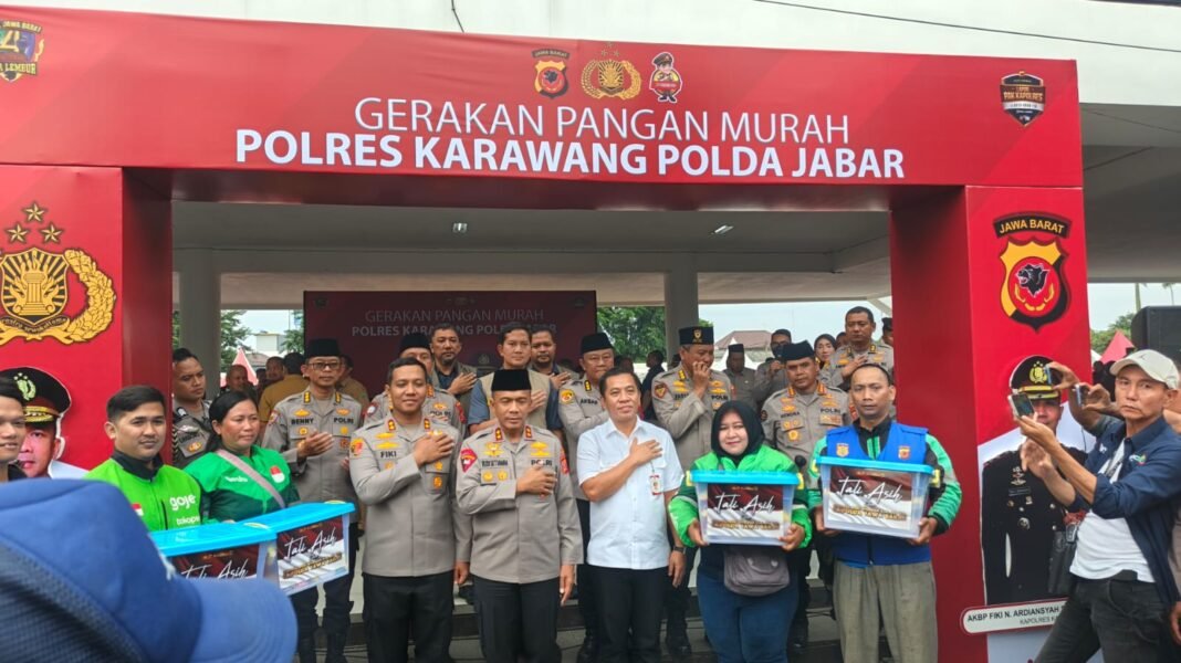 Polres Karawang Bersama Polda Jabar Gelar Pangan Murah Ringankan Beban Masyarakat